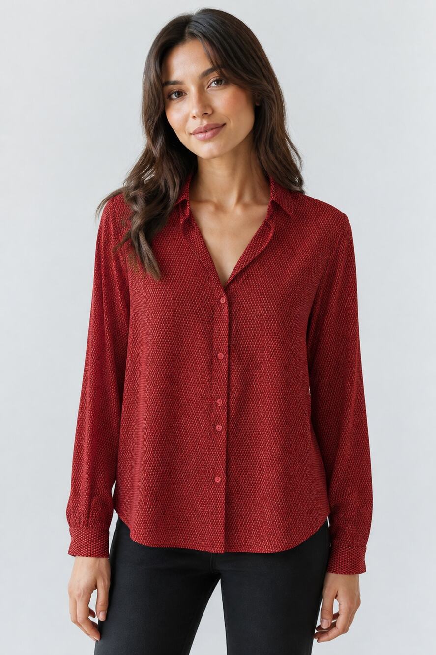 The Limited Red Button Down Shirt Medium - Picture 1 of 9